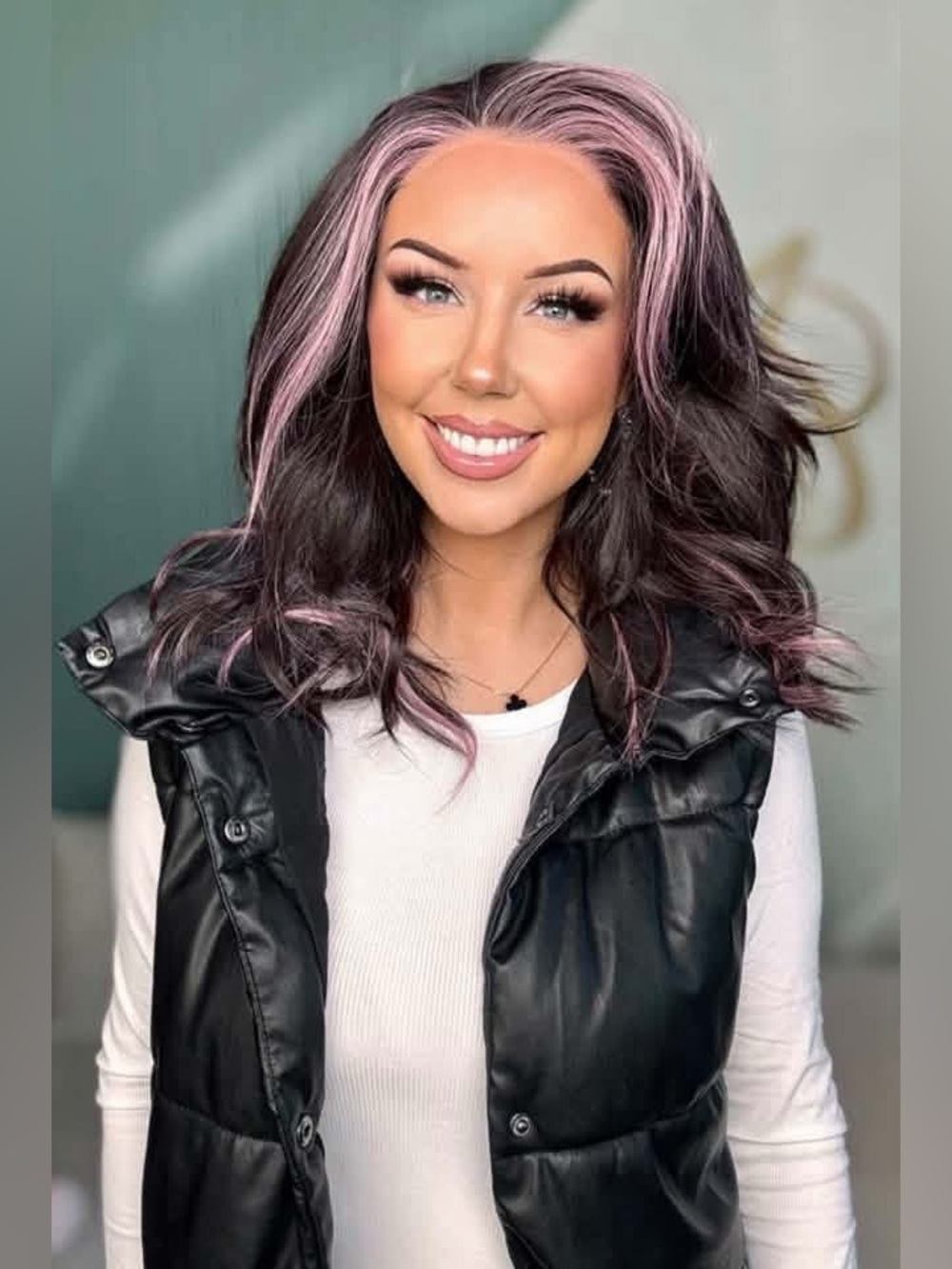 Karys Crimson Petal w/Pink Highlights - Stylish Women's Lace Front
